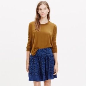 Madewell Skyline Skirt Blue Geometric Print